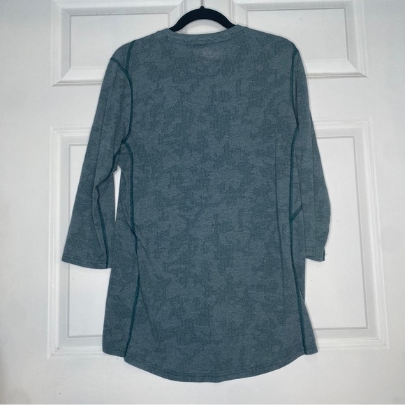 Under Armour Fitted Heather Green HeatGear 3/4 Sleeve Pullover Shirt Size Medium - Picture 4 of 7